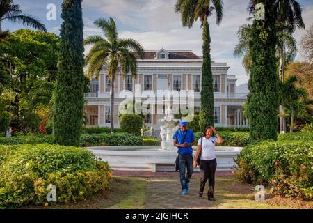 Jamaïque, Devon House à Kingston, une maison de campagne de 19th ans au centre de la ville. Le Devon est l'un des monuments historiques les plus célèbres de la Jamaïque Banque D'Images