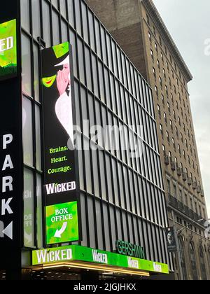 'Wicked', la comédie musicale, au théâtre Gershwin, NYC, USA 2022 Banque D'Images