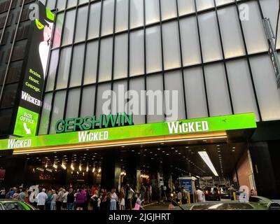 'Wicked', la comédie musicale, au théâtre Gershwin, NYC, USA 2022 Banque D'Images