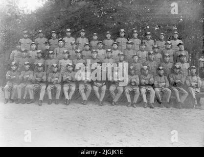 Photo du groupe Infanteri, Gräsvik. Régiment de Grenadier. Classe d'année 1922. Banque D'Images