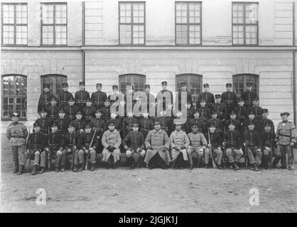 Photo du groupe Infanteri, Gräsvik. The Grenadier Regiment, Autumn Krystskola 1921-1922, 6th compagnie en 7. Banque D'Images
