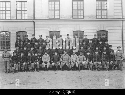Photo du groupe Infanteri, Gräsvik. The Grenadier Regiment, Autumn Krystskola 1921-1922, 6th compagnie en 7. Banque D'Images