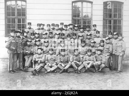 Photo du groupe Infanteri, Gräsvik. Régiment de Grenadier. Banque D'Images