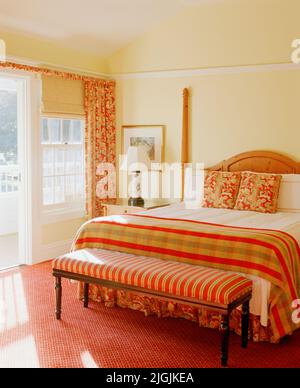 Intérieur de la chambre au four Seasons Resort Lana'i, The Lodge at Koele. Lana'i, Hawaï, États-Unis. Banque D'Images