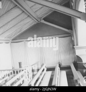 Kyrka intérieur détail du stand dans l'église Bräkne-Hobby. Banque D'Images