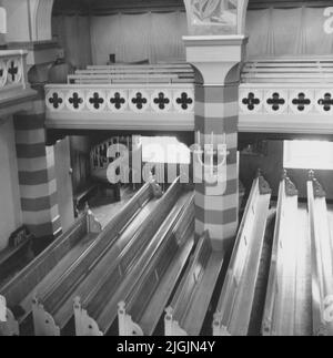 Kyrka intérieur détail contre les stands de l'église Bräkne-Hoby. Banque D'Images