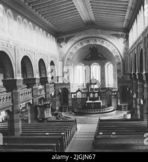 Kyrka intérieur détail contre l'autel de l'église Bräkne-Hoby. Banque D'Images