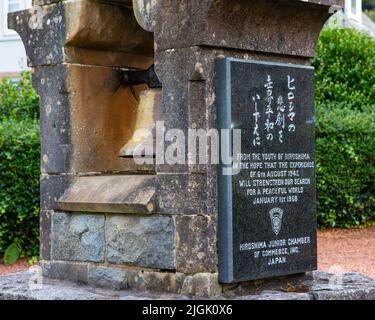 Fort William, Écosse - 5 octobre 2021 : le monument commémoratif de la paix sur la Parade à fort William, Écosse. Banque D'Images