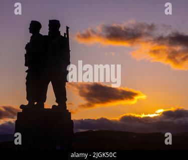 Écosse, Royaume-Uni - 9 octobre 2021 : le Mémorial du Commando à Lochaber, Écosse - dédié aux hommes des forces du Commando britannique originelles a soulevé leur dur Banque D'Images
