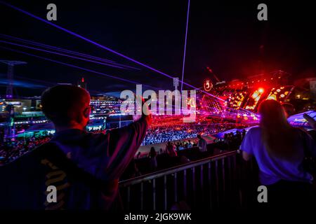 Représentation de DJ Timmy Trumpet lors de la deuxième nuit du Festival Ultra Europe qui s'est tenu à Split, en Croatie, sur 09 juillet 2022. Photo: Zvonimir Barisin/PIXSELL Banque D'Images