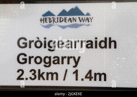 Porte à Loch Druidibeg et Grogarry, Sud-Uist, Écosse Banque D'Images