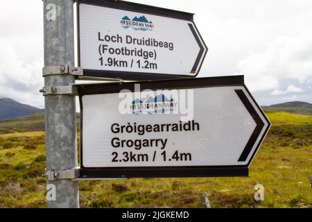 Porte à Loch Druidibeg et Grogarry, Sud-Uist, Écosse Banque D'Images