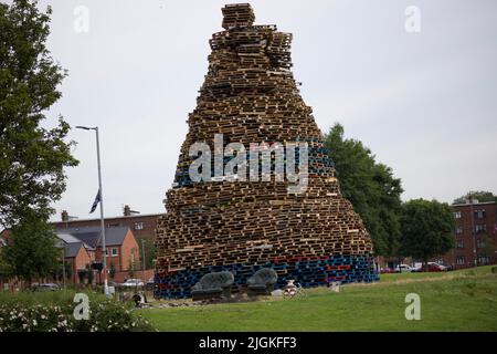 Rathcoole Bonfire, 11th juillet 2022 Banque D'Images