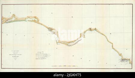 US Coast Survey of the Florida Panhandle, 1856 Banque D'Images