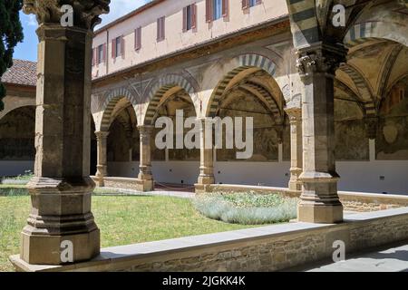 Cloîtres de la Basilique de Santa Maria Novella à Florence Italie Banque D'Images