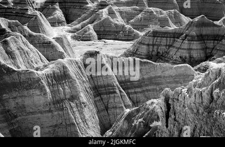 Le mur des Badlands aux Big Badlands donne sur le parc national des Badlands, dans le Dakota du Sud des États-Unis Banque D'Images