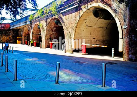 Railway Arches Granary Wharf, Leeds, Angleterre Banque D'Images