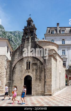 Église de St Luke, Trg SV.Luke, Stari grad, vieille ville, Kotor, Dalmatie, Monténégro Banque D'Images