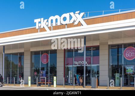 Magasin T. K. Maxx à Elliott's Field Retail Park, Leicester Road, Rugby, Warwickshire, Angleterre, Royaume-Uni Banque D'Images