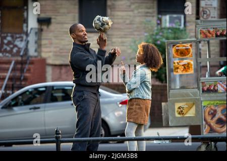 JAMIE FOXX, QUVENZHANE WALLIS, Annie, 2014 Banque D'Images