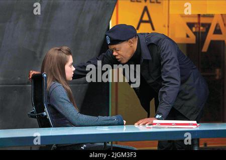 HAILEE STEINFELD, Samuel L. Jackson, à peine létale, 2014 Banque D'Images