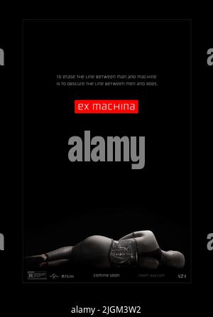 AFFICHE ALICIA VIKANDER, EX MACHINA, 2014 Banque D'Images