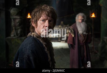 MARTIN FREEMAN, LE HOBBIT : LA BATAILLE DES CINQ ARMÉES, 2014 Banque D'Images