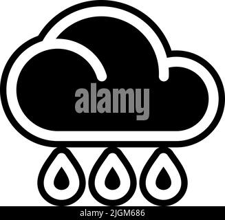 icône gouttes de pluie . Illustration de Vecteur