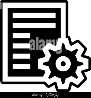 Icône de configuration de rédaction . Illustration de Vecteur