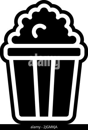 Icône pop-corn fast-food . Illustration de Vecteur