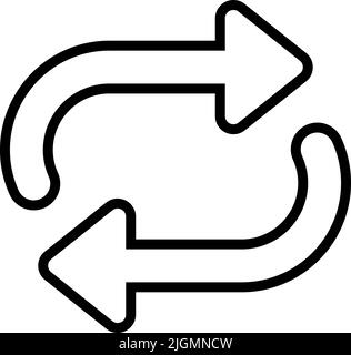 Icône boucle multimédia . Illustration de Vecteur