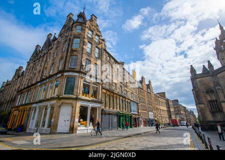 House of Edinburgh au 379 High Street à St Giles's Street sur Royal Mile dans la vieille ville d'Édimbourg, Écosse, Royaume-Uni. La vieille ville d'Édimbourg est un Heri du monde de l'UNESCO Banque D'Images