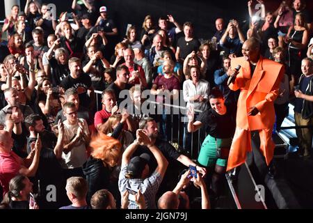 Brno, République tchèque. 11th juillet 2022. La chanteuse Skin (Deborah Anne Dyer) du groupe musical britannique Skunk Anansie se produit lors d'un concert sur 11 juillet 2022, à Brno, en République tchèque. Crédit: Vaclav Salek/CTK photo/Alay Live News Banque D'Images