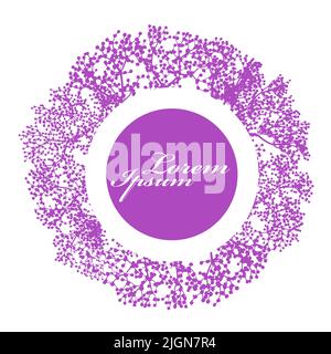 Cadre rond violet vintage. Illustration vectorielle Illustration de Vecteur