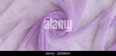 Bannière avec texture de mousseline en violet ou couleur lilas pour les fonds Banque D'Images