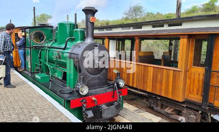 OUDDORP, PAYS-BAS - 05 MAI 2022: Ouddorp, pays-Bas - 05 mai 2022: Visitez le Musée du chemin de fer à Ouddorp, le Musée de la RTM des pays-Bas Ouddorp Banque D'Images