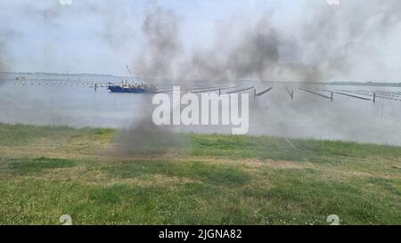 OUDDORP, PAYS-BAS - 05 MAI 2022: Ouddorp, pays-Bas - 05 mai 2022: Visitez le Musée du chemin de fer à Ouddorp, le Musée de la RTM des pays-Bas Ouddorp Banque D'Images