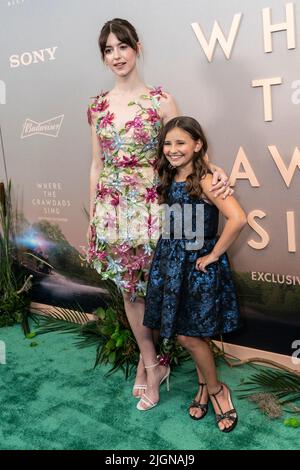 11 juillet 2022, New York, New York, Etats-Unis: Daisy Edgar-Jones et Jojo Regina assistent à la première du film ''où les Crawdads Sing''' au Musée d'Art moderne (Credit image: © Lev Radin/Pacific Press via ZUMA Press Wire) Banque D'Images