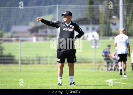 12 juillet 2022, province de Salzbourg, Neukirchen am Großvenediger: Football: 1. Bundesliga, 1. FC Union Berlin, camp d'entraînement, autocar Urs Fischer. Photo: Matthias Koch/dpa Banque D'Images