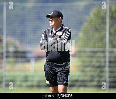 12 juillet 2022, province de Salzbourg, Neukirchen am Großvenediger: Football: 1. Bundesliga, 1. FC Union Berlin, camp d'entraînement, autocar Urs Fischer. Photo: Matthias Koch/dpa Banque D'Images