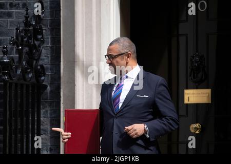 Downing Street, Londres, Royaume-Uni. 12 juillet 2022. James habilement député, secrétaire d'État à l'éducation, à Downing Street pour une réunion hebdomadaire du cabinet. Crédit : Malcolm Park/Alay Live News Banque D'Images