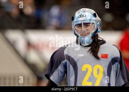 Amsterdam, pays-Bas. 12th juillet 2022. AMSTERDAM - Liu Ping (CHN) pendant le match entre l'Irlande et la Chine aux championnats du monde de hockey au stade Wagener, sur 12 juillet 2022 à Amsterdam. Credit: ANP/Alamy Live News Banque D'Images