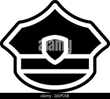 Icône de la casquette de police de corruption . Illustration de Vecteur