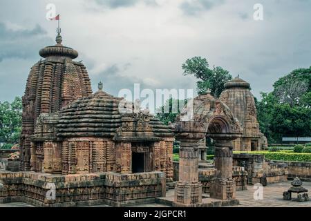 07 21 2007 Temple Mukteshvara à Bhubaneswar, Odisha, Inde Banque D'Images