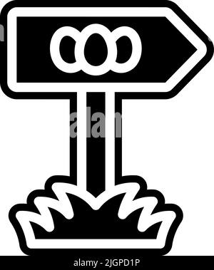 Icône du panneau directionnel Pâques . Illustration de Vecteur