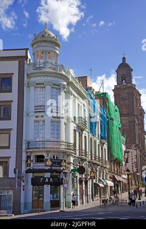 Maison typique des canaries dans la vieille ville de Vegueta, Las Palmas, Grand Canary, îles Canaries, Espagne, Europe Banque D'Images