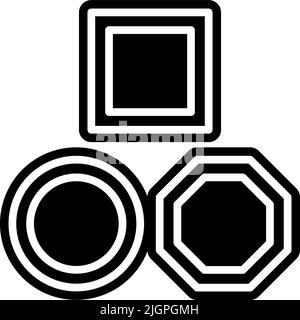 Icône formes géométriques de jardin d'enfants . Illustration de Vecteur