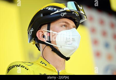 Chatel, France, 12th juillet 2022. Pendant la phase 10 du Tour de France, Morzine les portes du Soleil à Megève. Crédit: PISCINE/Pete Goding/Alamy Live News Banque D'Images