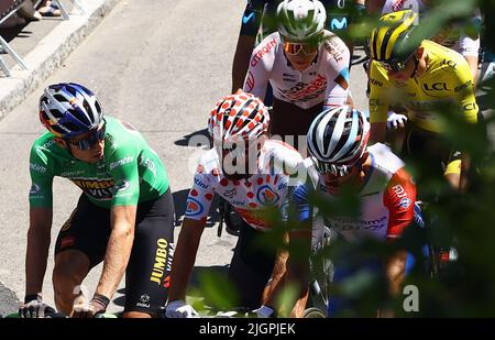 Chatel, France, 12th juillet 2022. Pendant la phase 10 du Tour de France, Morzine les portes du Soleil à Megève. Crédit: PISCINE/Pete Goding/Alamy Live News Banque D'Images