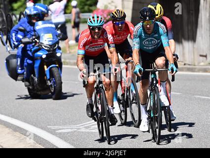 Chatel, France, 12th juillet 2022. Pendant la phase 10 du Tour de France, Morzine les portes du Soleil à Megève. Crédit: PISCINE/Pete Goding/Alamy Live News Banque D'Images